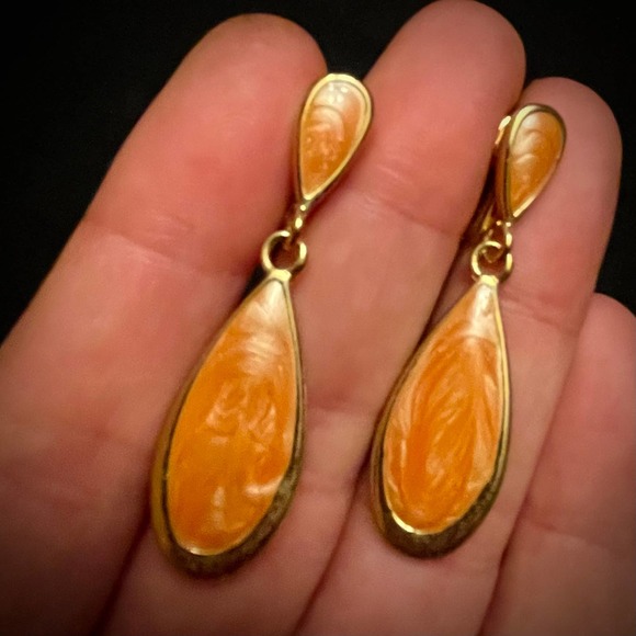 Vintage 80s Enamel, Silver, Gold plated Studs & Clip-on Set!! - Picture 6 of 8